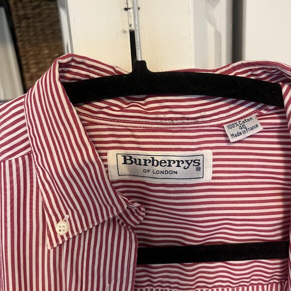 Vintage Burberry striped button down top - Picture 3 of 5